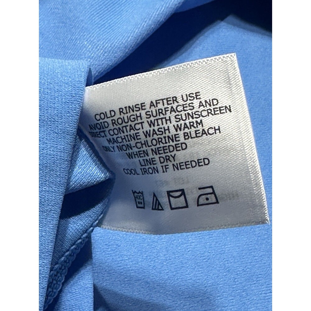 Coolibar Men's Suze XXL 2XL Hightide Short Sleeve Swim Shirt UPF 50+ Blue - Picture 7 of 8